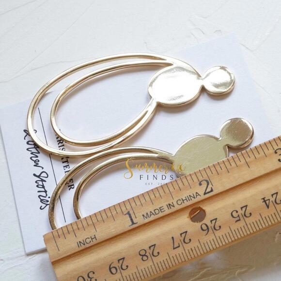 & Other Stories Duo Drop Wire Earrings - Picture 4 of 5